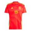 Camiseta de fútbol España Lamine Yamal 19 Niño 1ª equipación Euro 2024